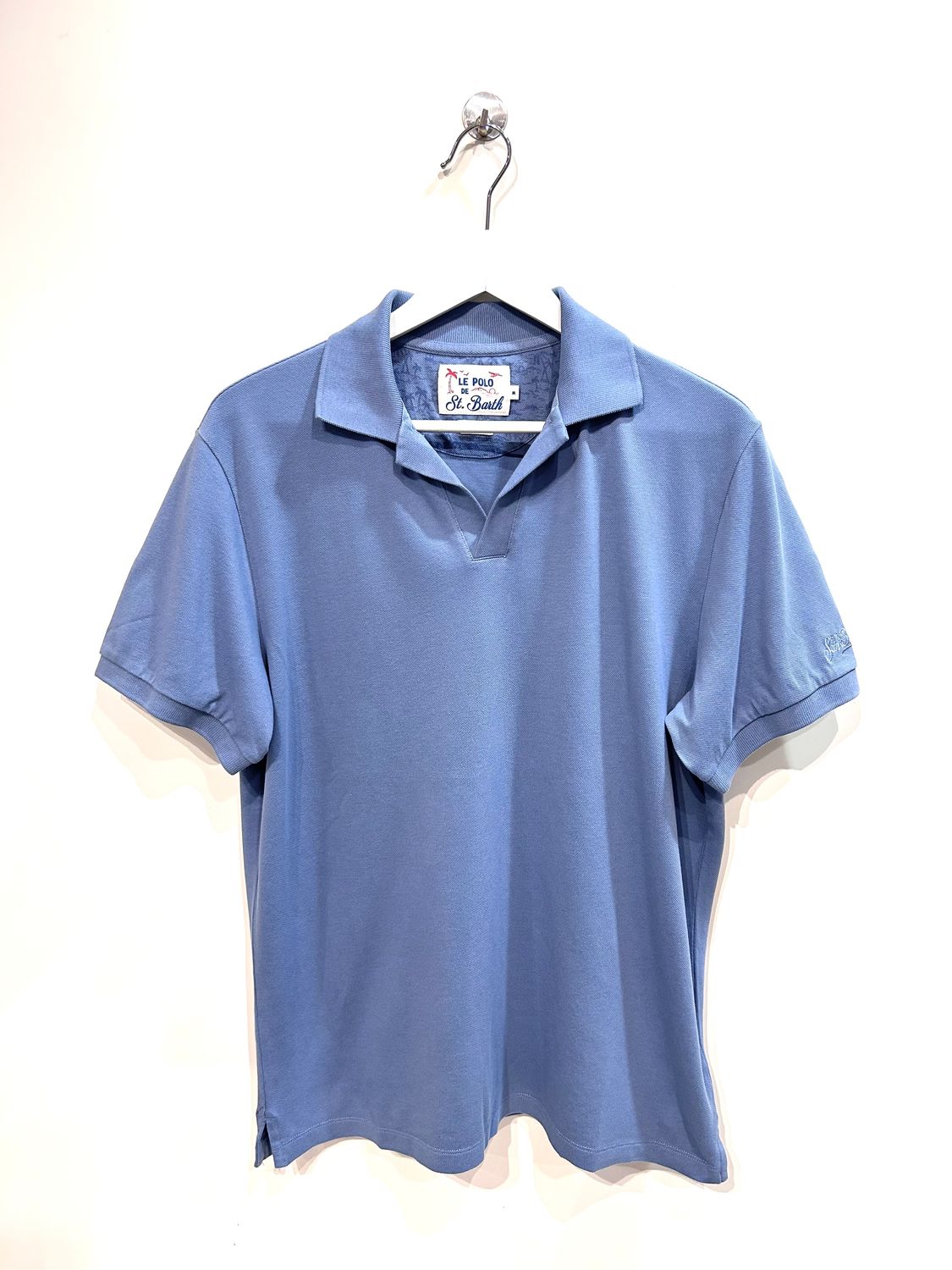 Polo derby in piquet di cotone leggero. Col. Avio