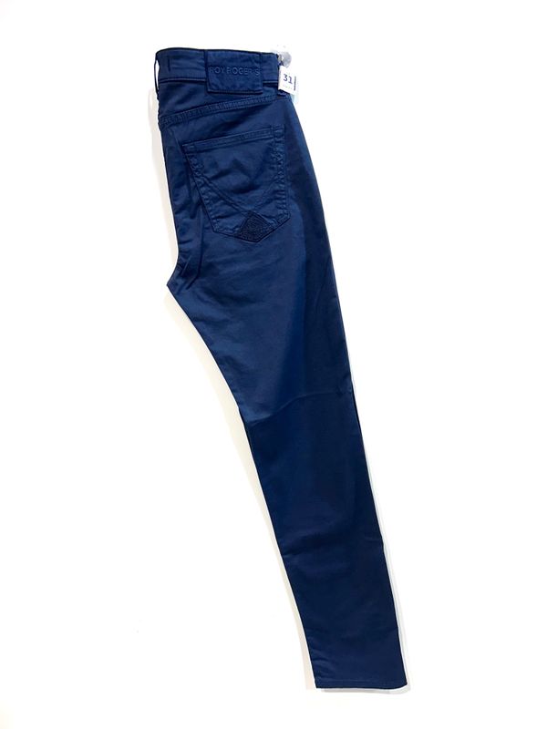 Pantajeans in cotone leggero elasticizzato 5 tasche. Col. Blu notte