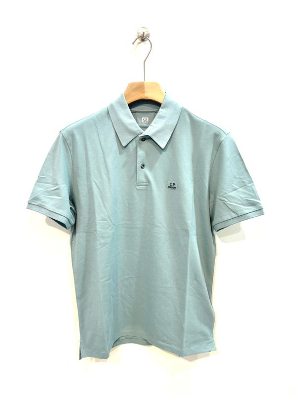 Polo in piquet di cotone strech. Col. Polvere