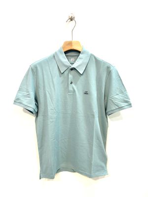 Polo in piquet di cotone strech. Col. Polvere