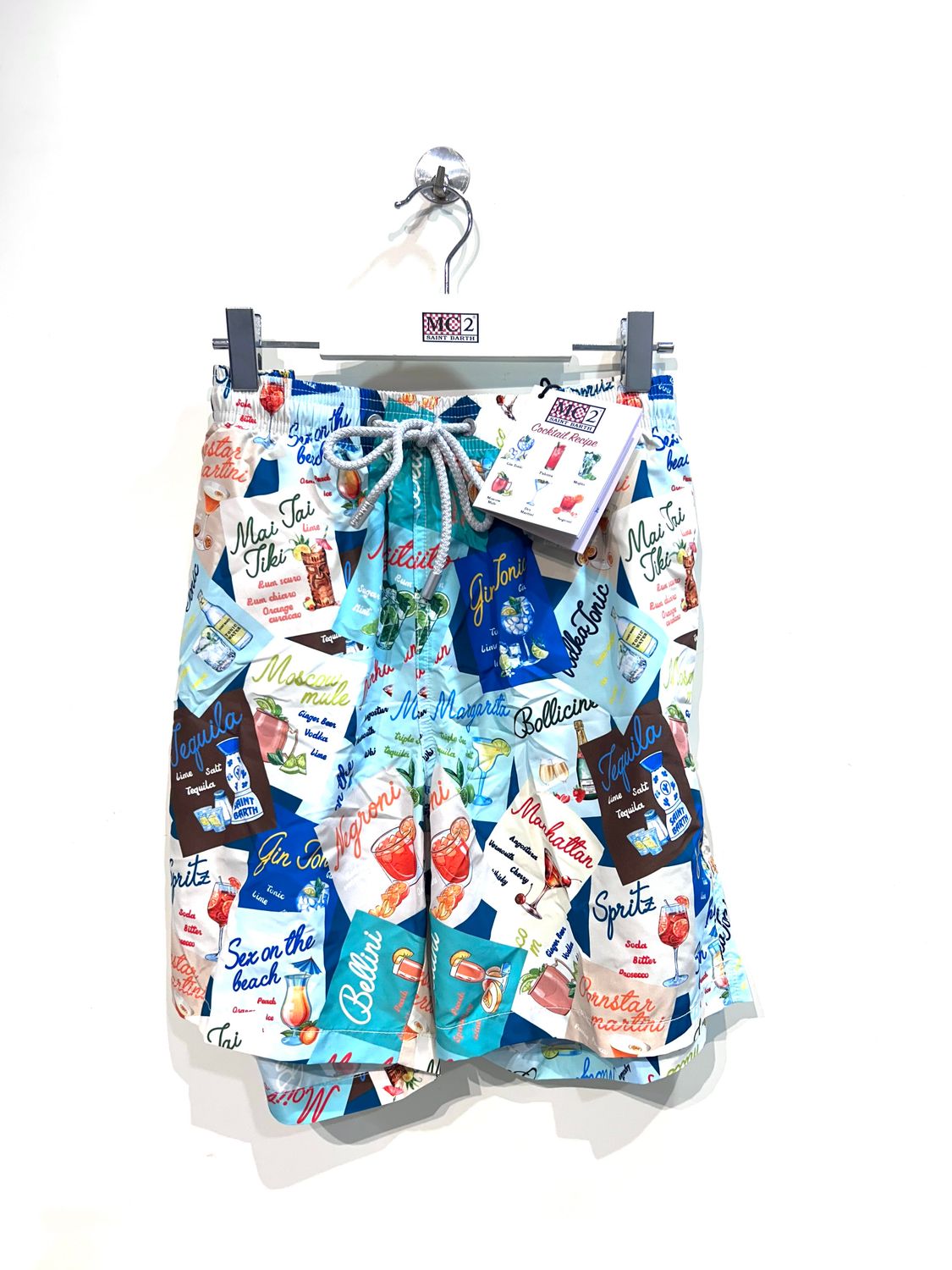 Boxer mare nylon riciclato light stampa Drink. Col. Fantasia