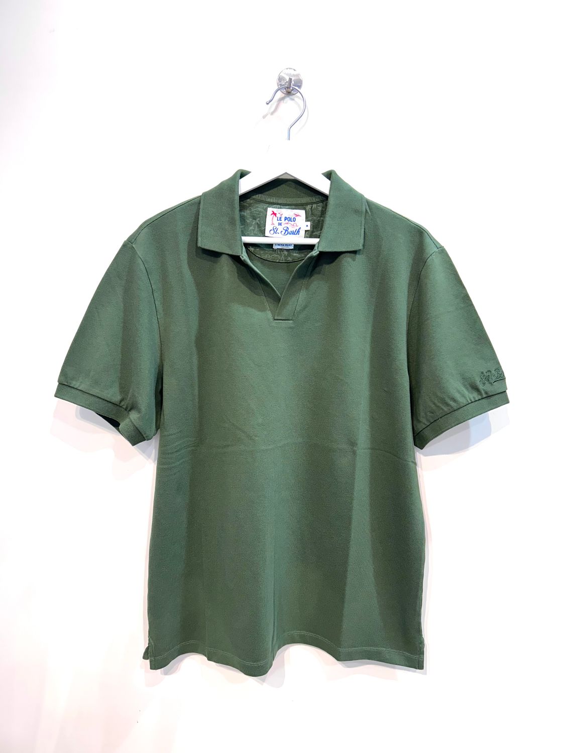 Polo derby in piquet di cotone leggero. Col. Militare