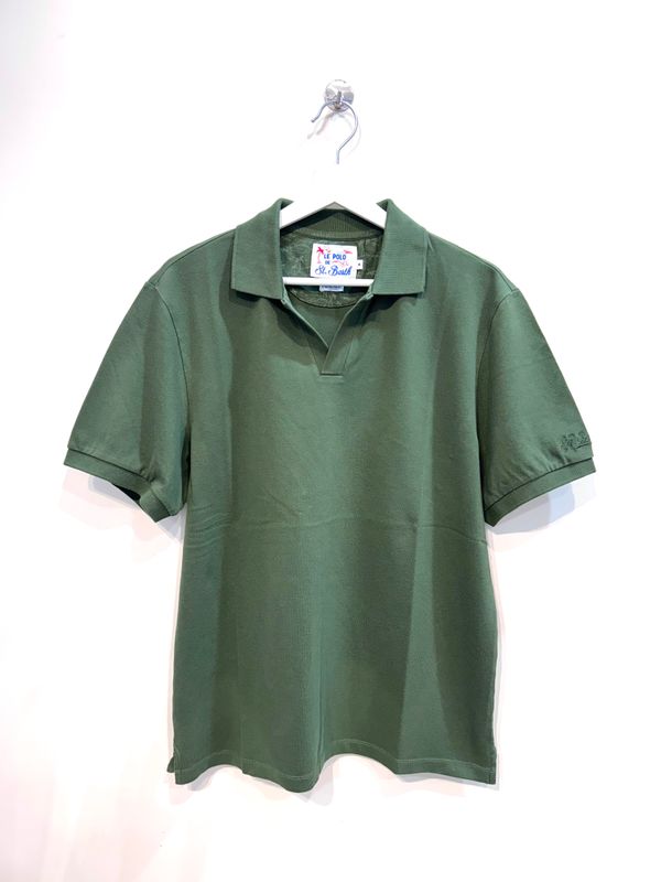 Polo derby in piquet di cotone leggero. Col. Militare