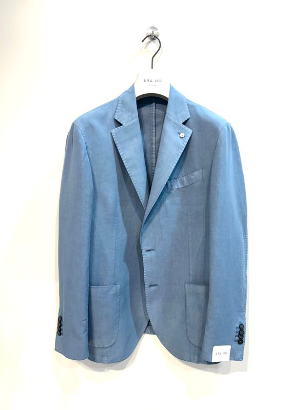 Giacca in lyocel, lino e cotone lavata. Col. Carta Zucchero