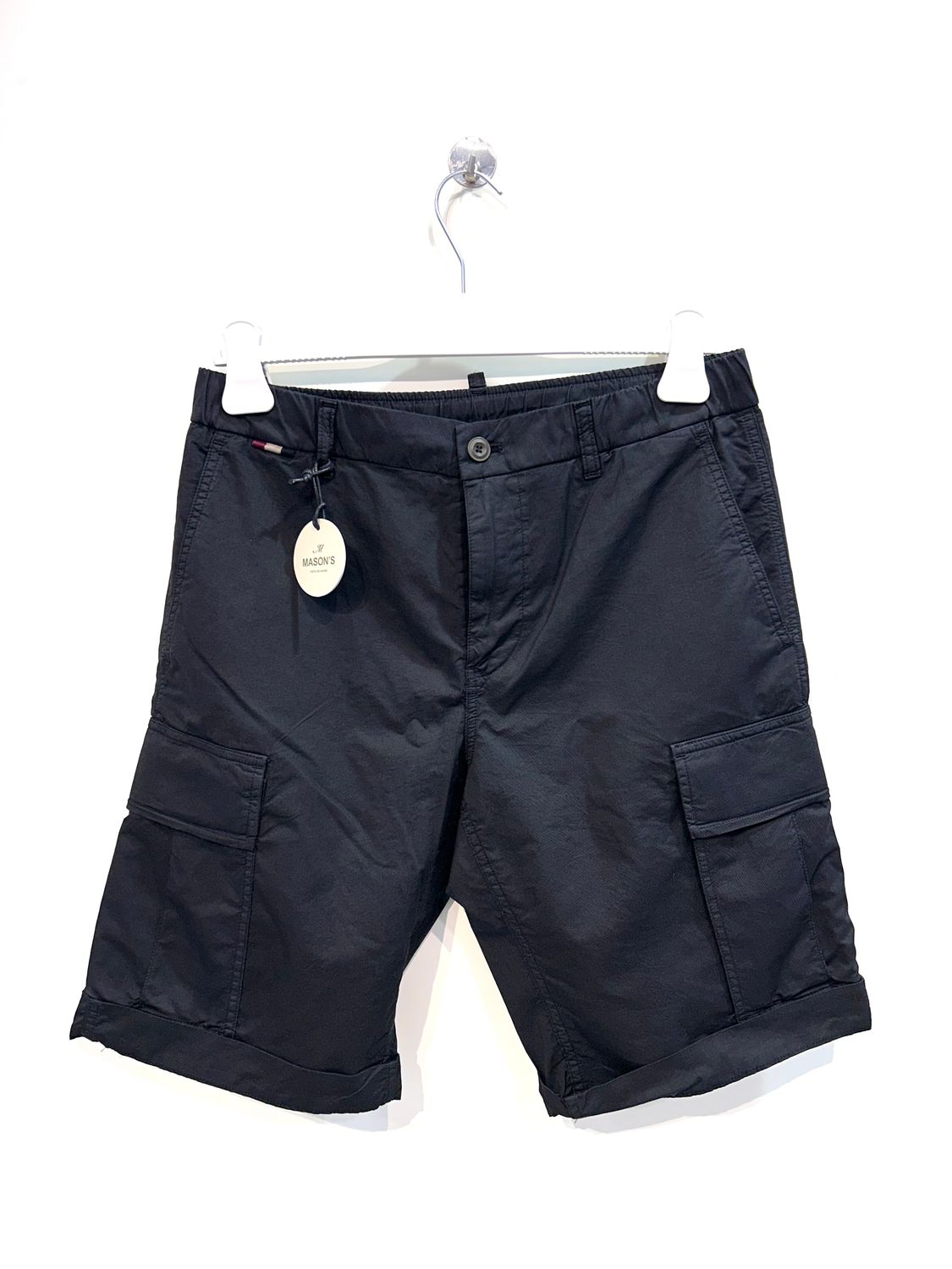 Bermuda cargo in cotone relaxed fit. Col. Nero