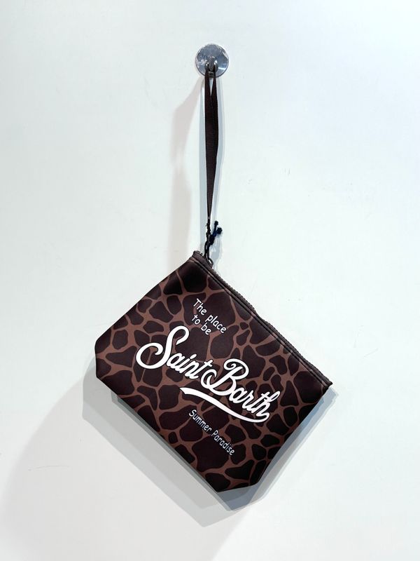Pochette in neoprene stampa giraffa. Col. Fantasia Animalier