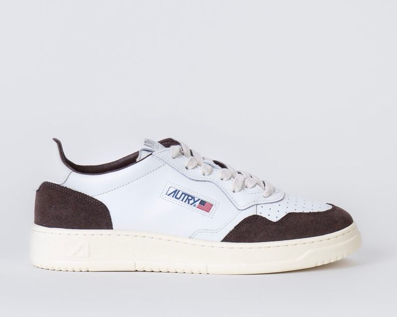AUTRY Sneaker in pelle e suede. Col.Bianco / Testa Moro  NEW AUTUNNO INVERNO 26/27