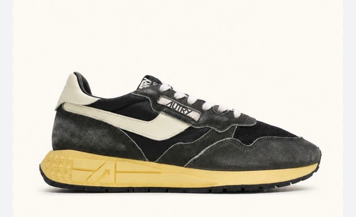 AUTRY Sneaker Running in nylon e suede effetto vintage. Col.Nero NEW AUTUNNO INVERNO 26/27
