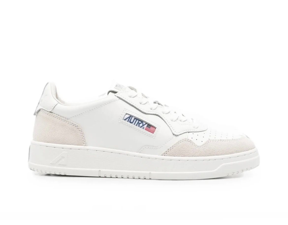 AUTRY Sneaker in pelle e suede con suola bianca Special. Col. Bianco / Bianco NEW AUTUNNO INVERNO 26/27