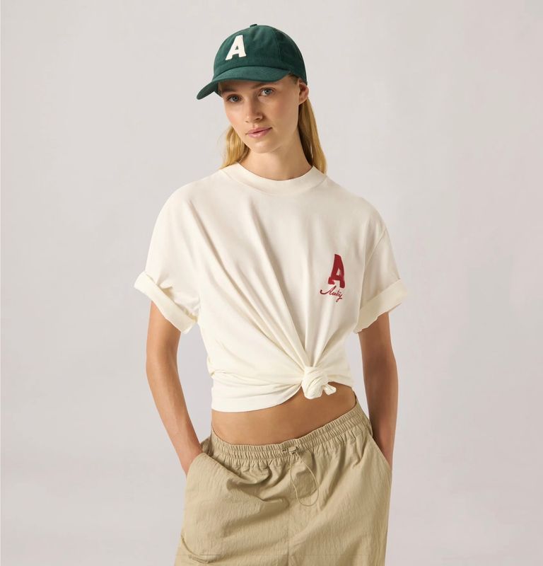 AUTRY Tshirt in cotone heritage used unisex. Col. Bianco Rosso
