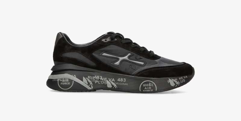 PREMIATA Sneaker suede e micoreps ultra light. Col. Nero