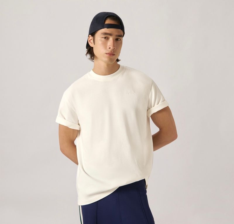 AUTRY T-shirt con logo in tono unisex heavy jersey. Col. Alabastro