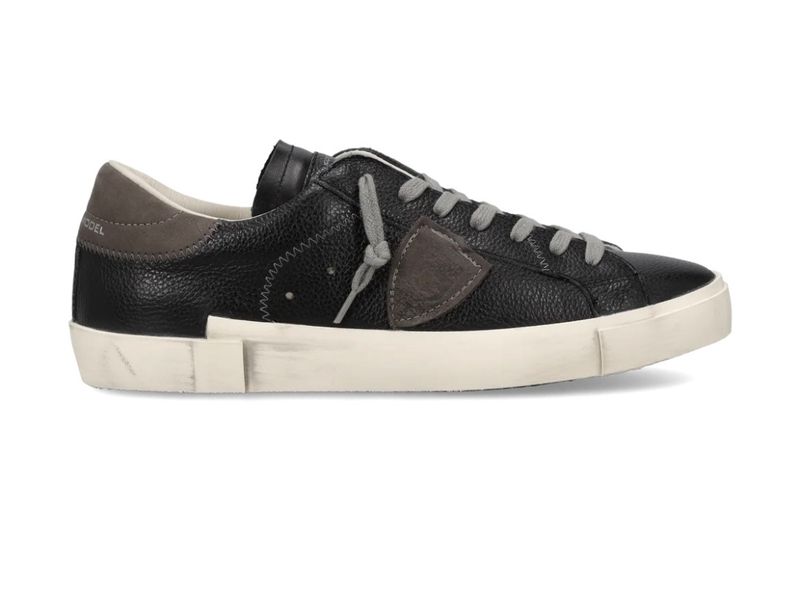 PHILIPPE MODEL ​Sneaker iconica in pelle morbidissima. Col. Nero Fango