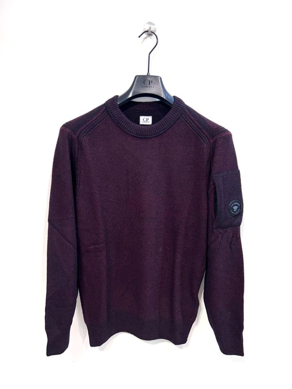 CP COMPANY Maglia girocollo vanise’ in poly e lana. Col. Bordo'