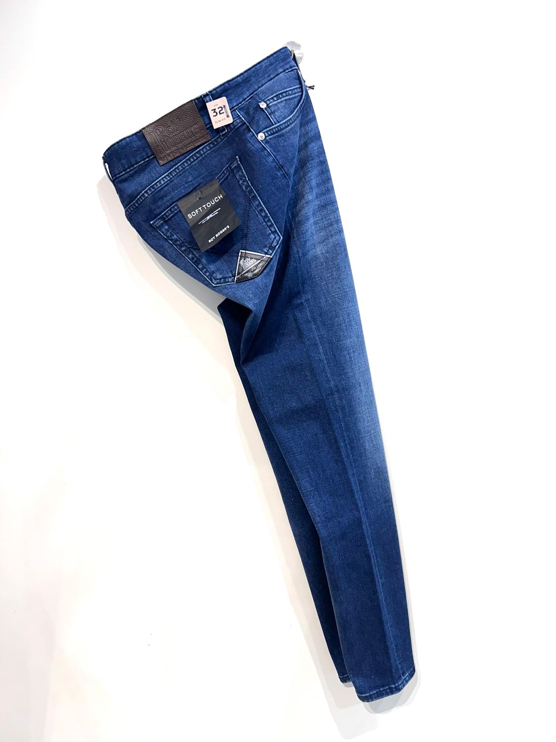 ROY ROGERS Jeans soft vintage elasticizzato slim fit. Col. Bleu medio