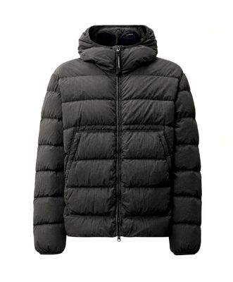 CP COMPANY Goggle Jkt. in nylon lucido, piuma d'oca. col. Nero