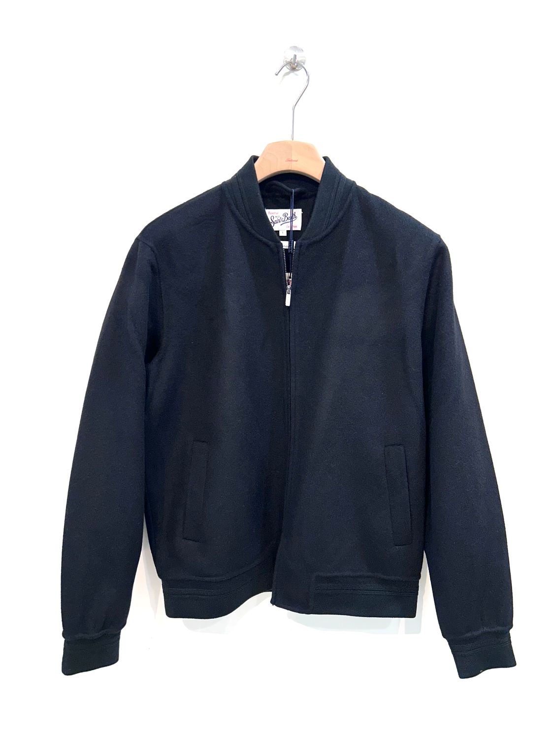 SAINT BARTH Bomber full zip in lana sfoderato. Col. Lavagna