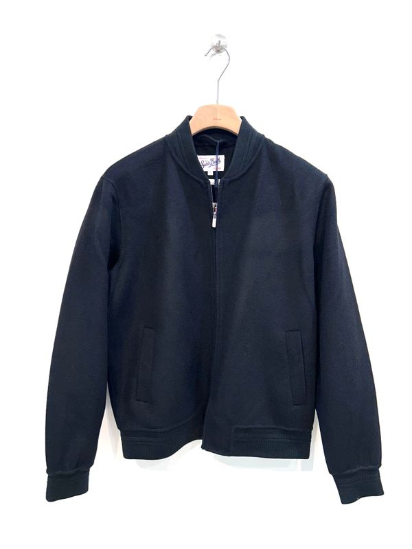 SAINT BARTH Bomber full zip in lana sfoderato. Col. Lavagna
