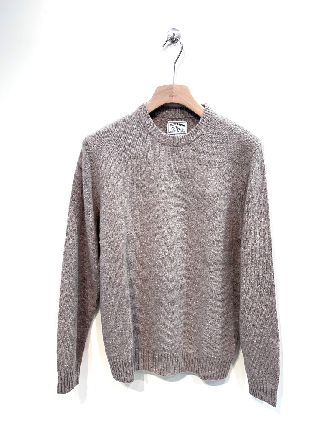 SAINT BARTH Maglia girocollo misto lana effetto bottonato. Col. Naturale