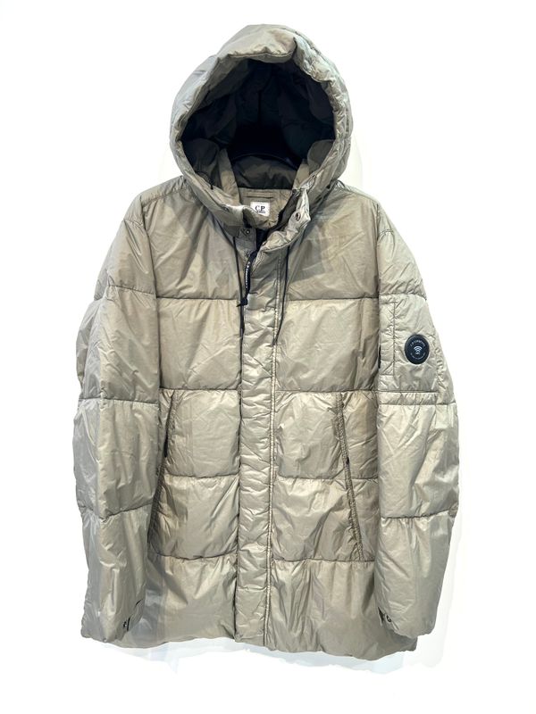CP COMPANY Piumino lungo in nylon  Ripstop. Col. Pietra