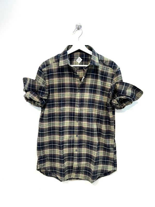 LIBERTY ROSE  Camicia flanellina di cotone Galles. Col. Verde