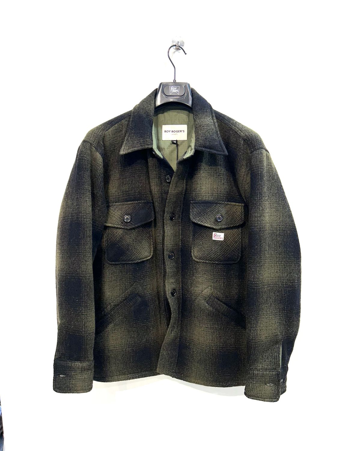 ROY ROGERS Work jacket imbottita in galles di lana tecnica. Col. Verdone