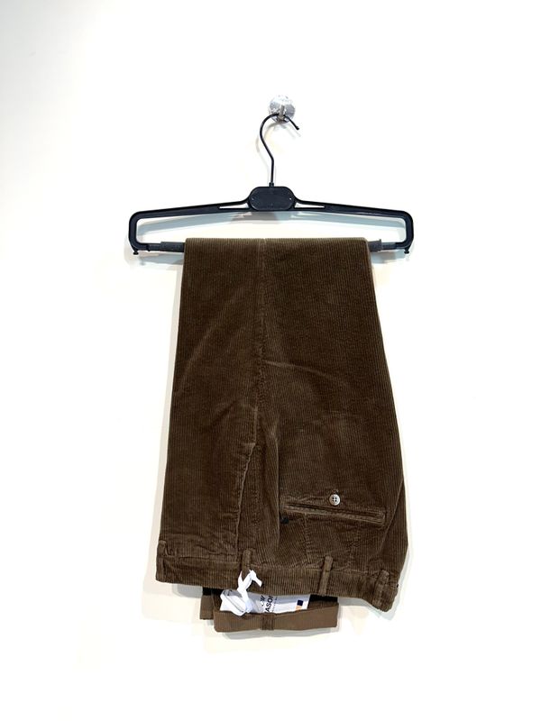 MASONS Pantalone in velluto elasticizzato ( cotone e lyocel ). Col. Tabacco