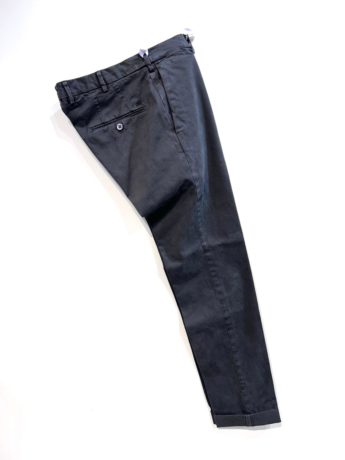MASONS Pantalone in gabardina di cotone elasticizzato, lavato. Col. Piombo