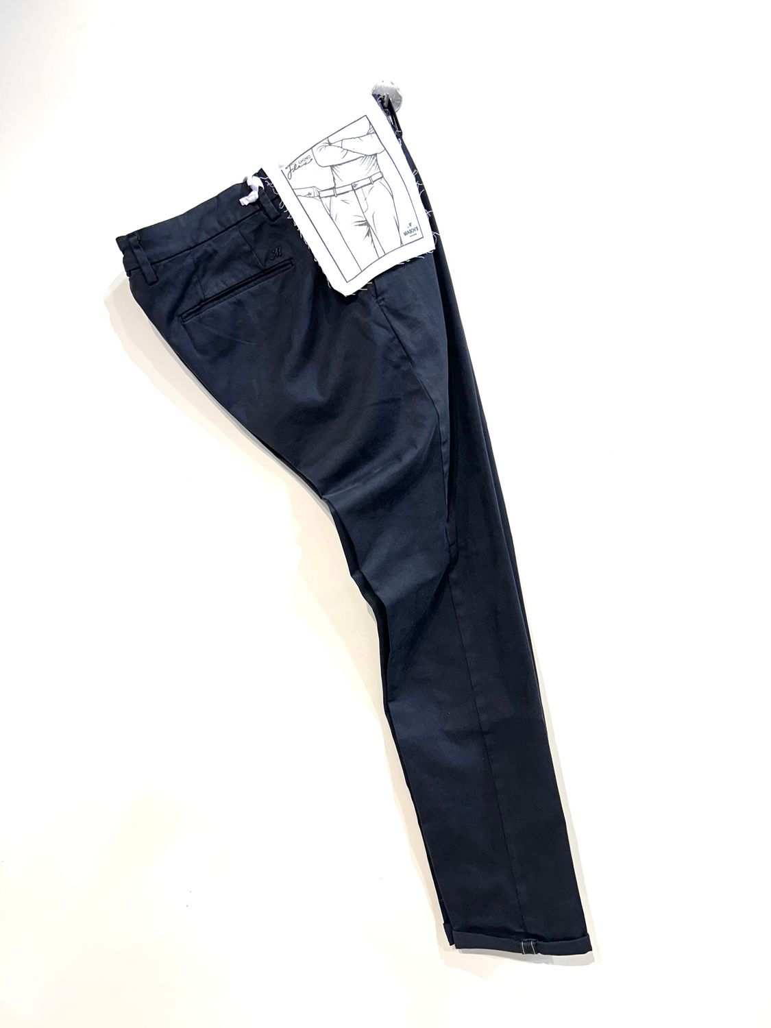 MASONS Pantalone in cotone elasticizzato, lavato vita flex. Col.