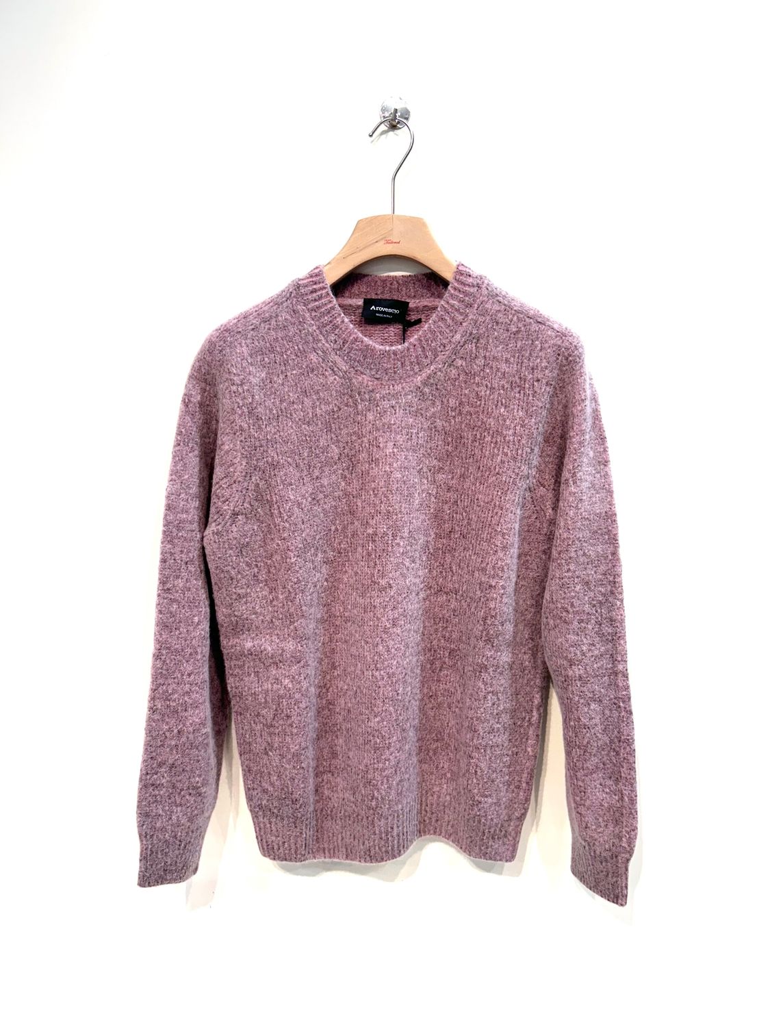 AROVESCIO Maglia girocollo lana e alpaca tintura freddo. Col. Cipolla
