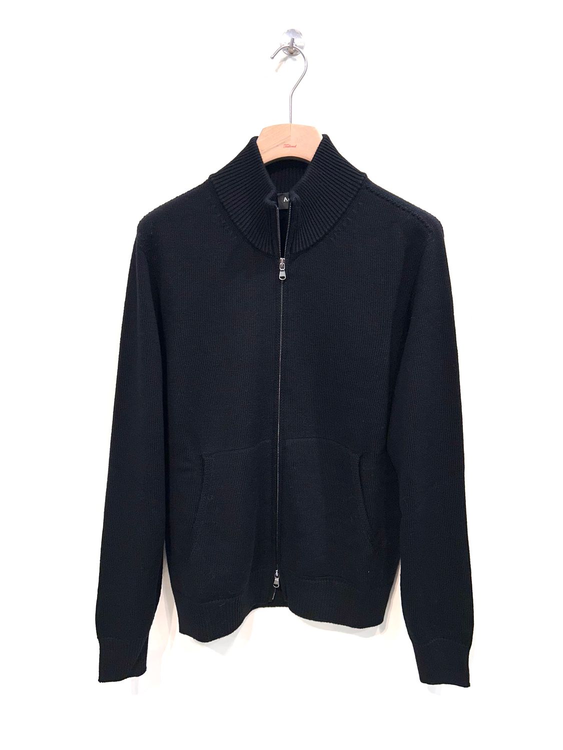 AROVESCIO Cardigan full zip in lana. Col. Nero