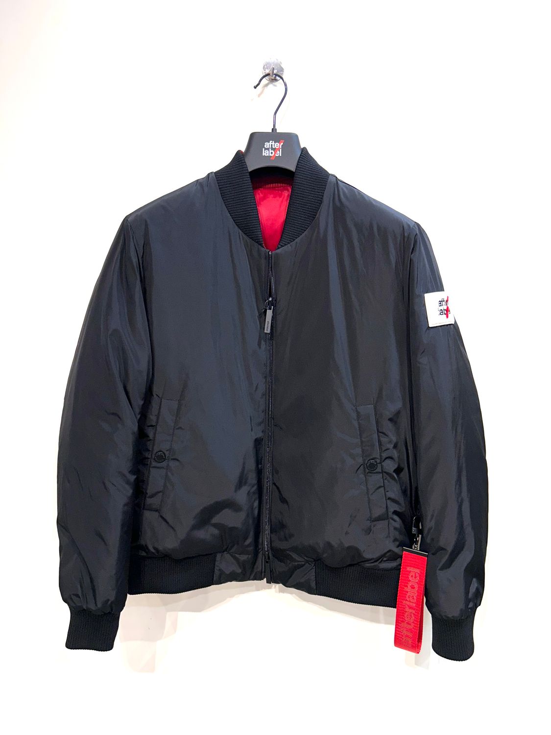 AFTER LABEL Bomber in piuma reversibile. Col. Nero