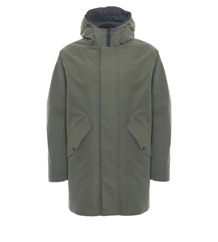 PEOPLE OF SHIBUYA Parka microfibra imbottito in primaloft. Col. Militare