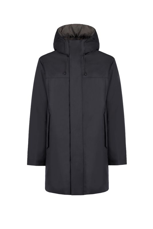 PEOPLE OF SHIBUYA Parka in soft shell, imbottito in primaloft. Col. Nero
