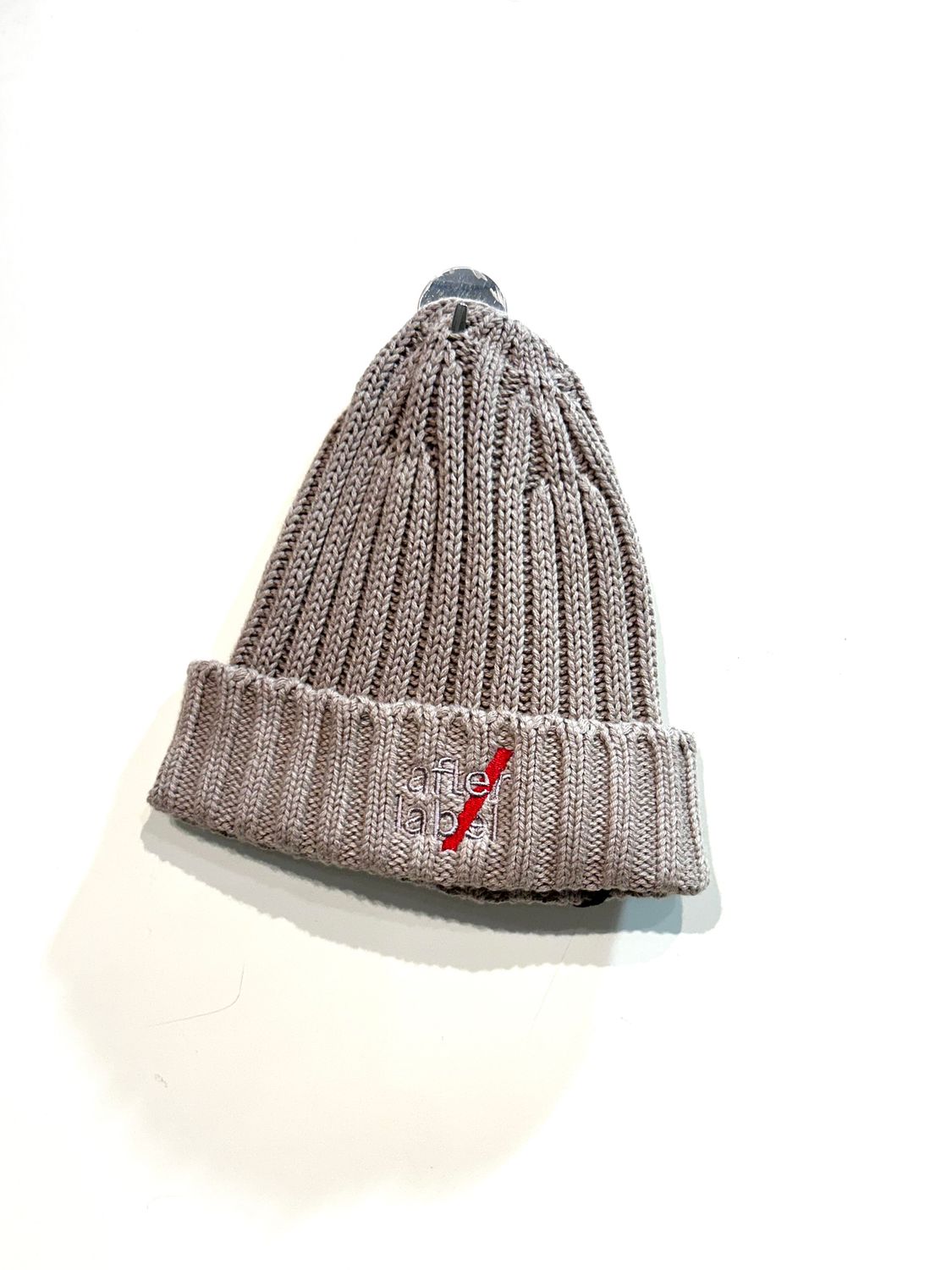 AFTER LABEL Cuffia a costina in cotone, lana e cashmere. Col. Tortora