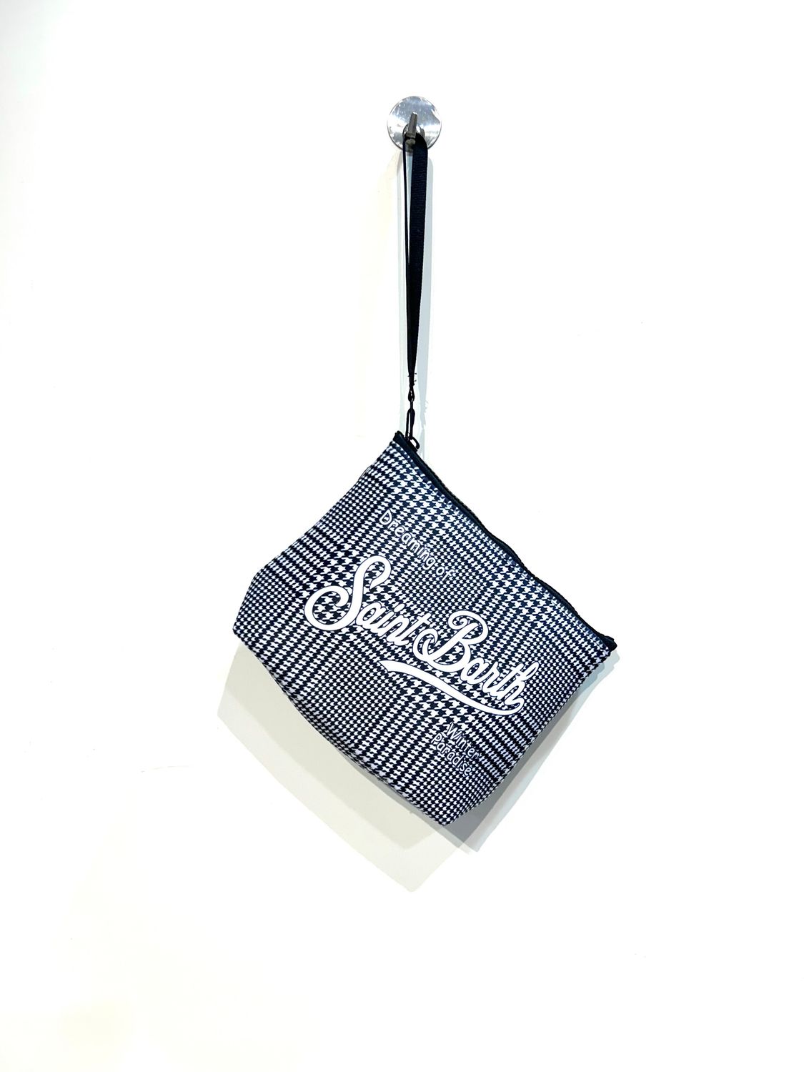 SAINT BARTH Pochette Galles neoprene. Col. Bianco / Nero