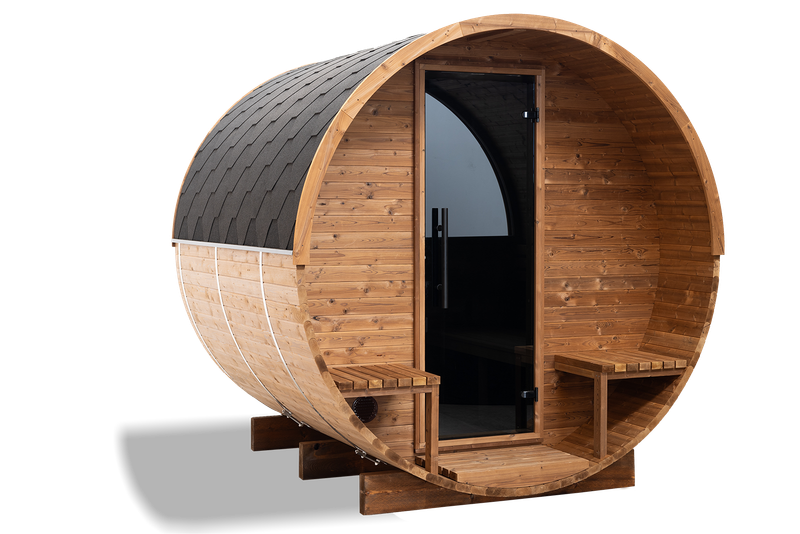 Hanscraft 225 Barrel Sauna Wooden Back