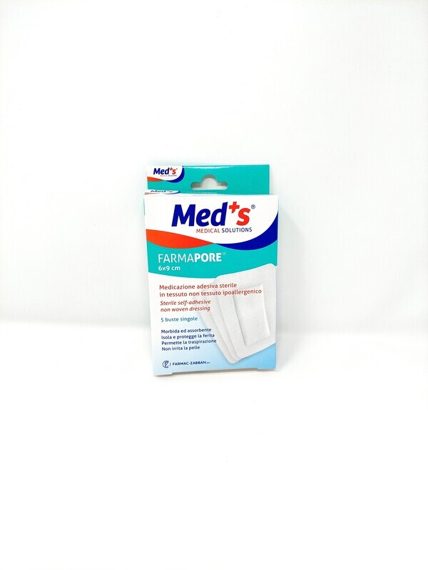 Med&#39;s FarmaPore Medicazione Adesiva Sterile Ipoallergenica 6cm x 9cm