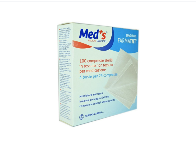 Farmac-Zabban Meds Farmatnt Garza Compressa In Tessuto Non Tessuto 100 Pezzi