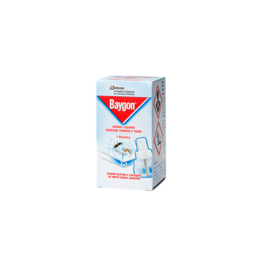 BAYGON GENIUS LIQUIDO RICARICA DURATA 45 NOTTI PER ZANZARE COMUNI O TIGRE