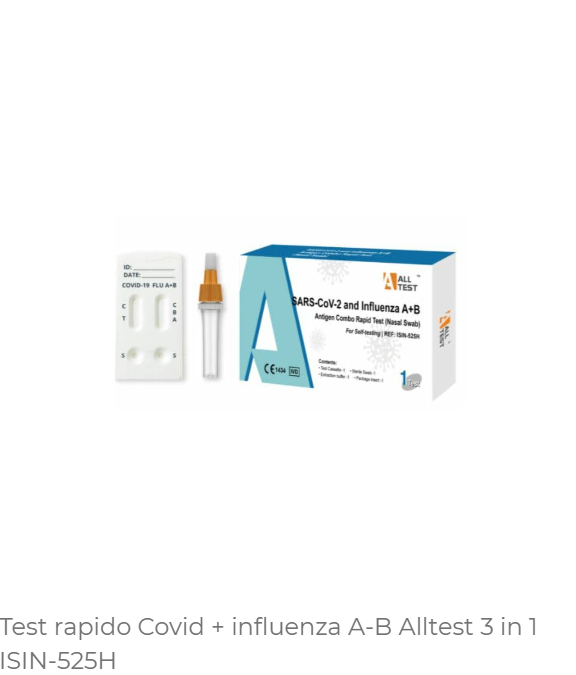 Test rapido Covid + influenza A-B Alltest 3 in 1