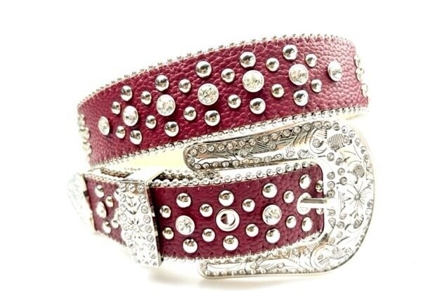 Ceinture strasses 'Burgundy'