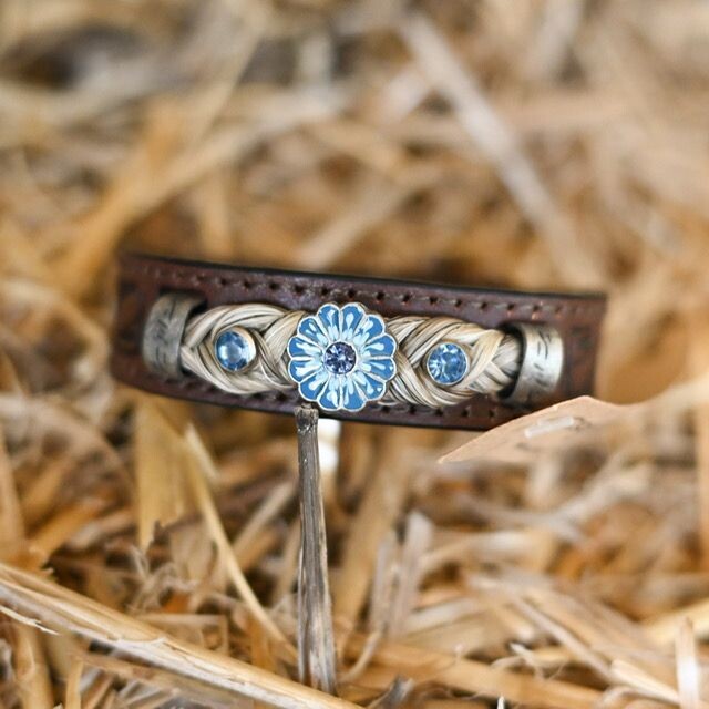 Bracelet cuir et crin