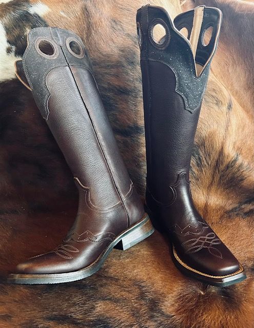 Secchiari Buckaroo boots dark brown/glitter