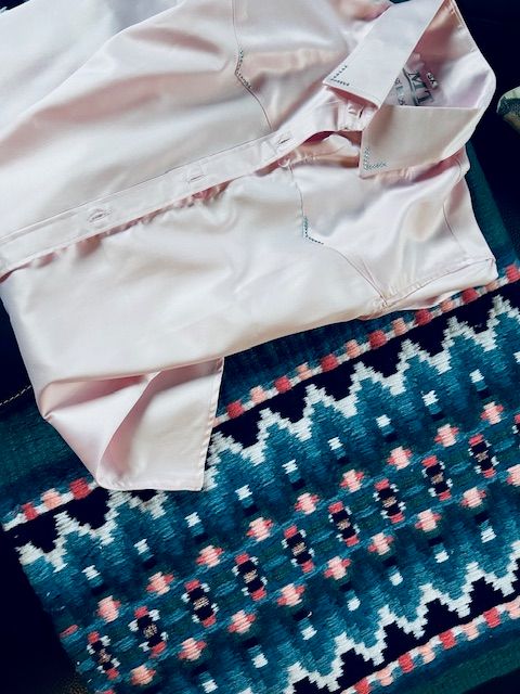 Chemise satin rose