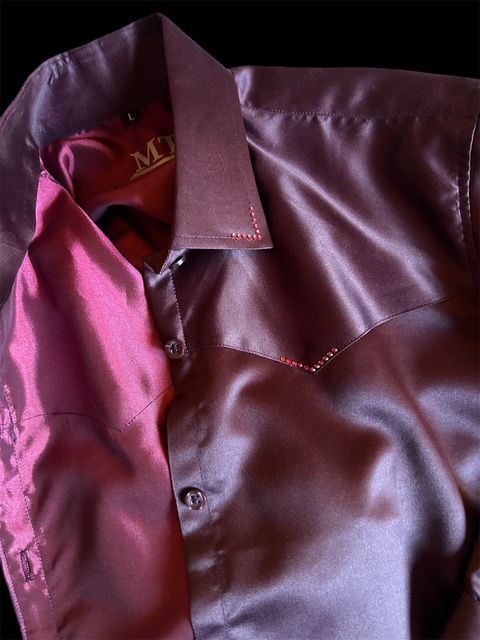 Chemise satin strasses
