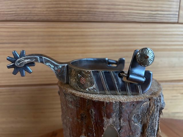 Eperons inox stripe&flower