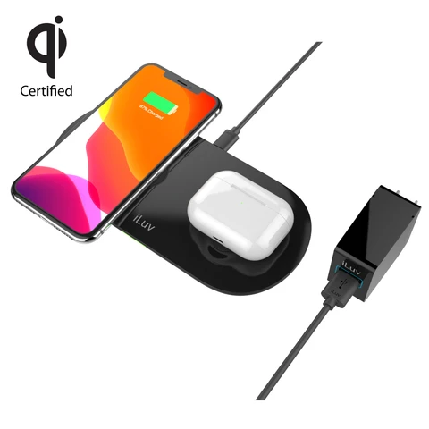 iLuv 2-in-1 Wireless Charging Pad