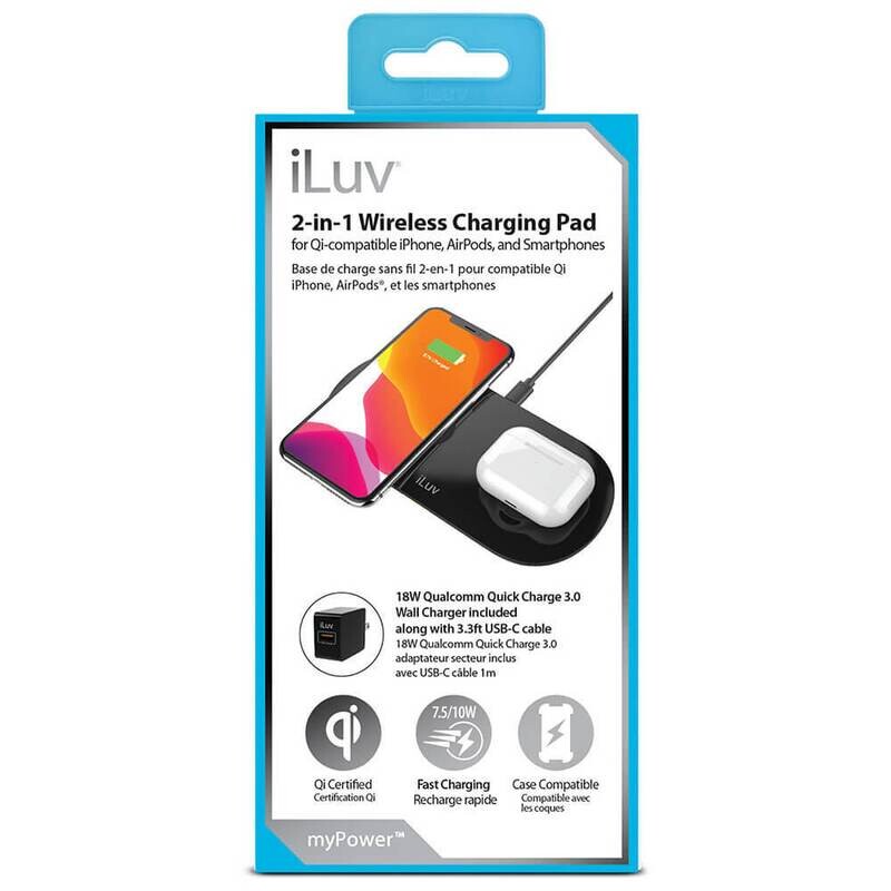 iLuv 2-in-1 Wireless Charging Pad