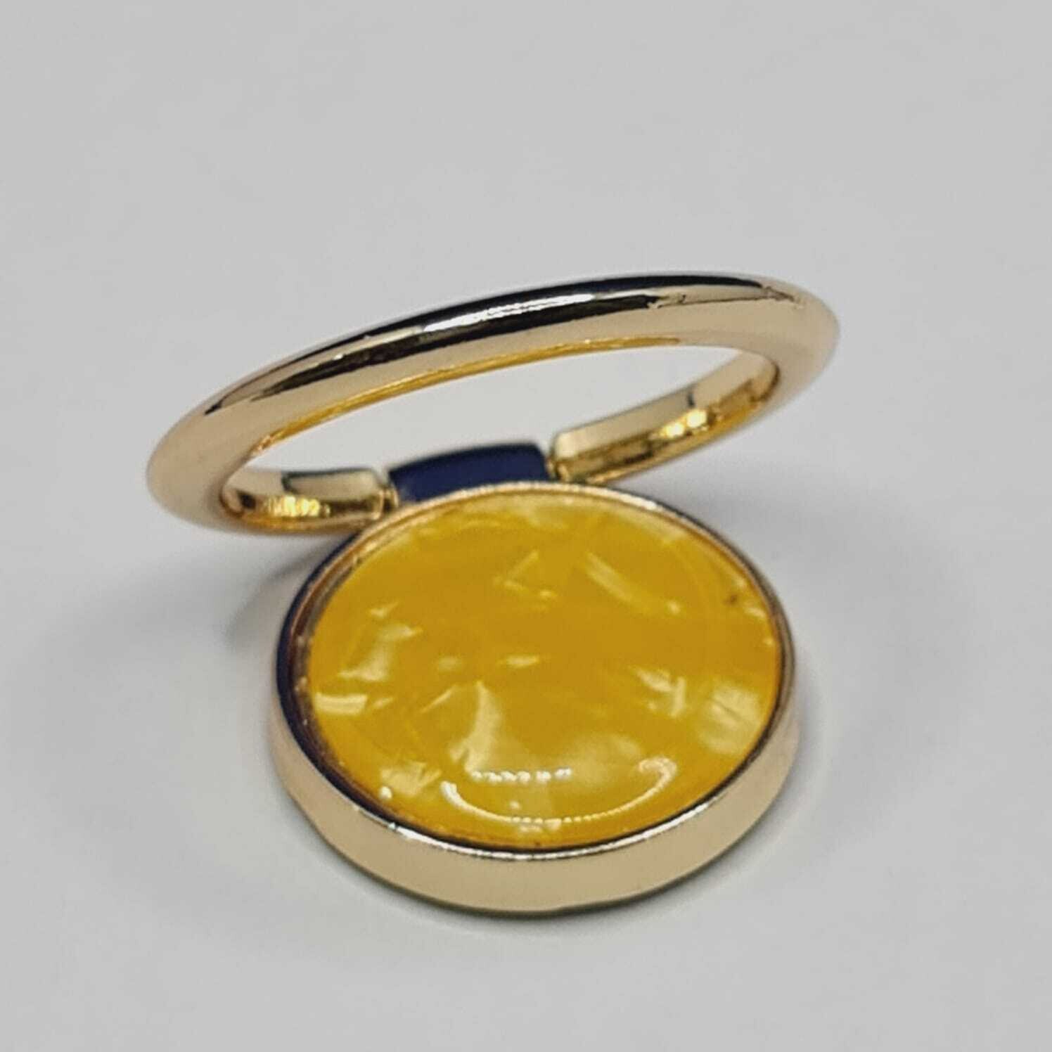 Marble Phone Ring- Yellow/Gold